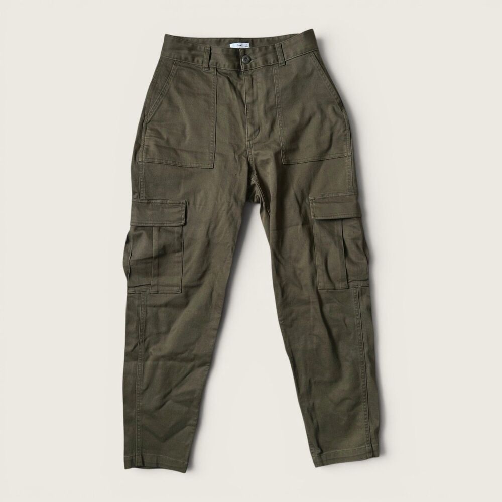 Tna Aritzia Women's Olive Green Cargo Pants Utility Military Size 27